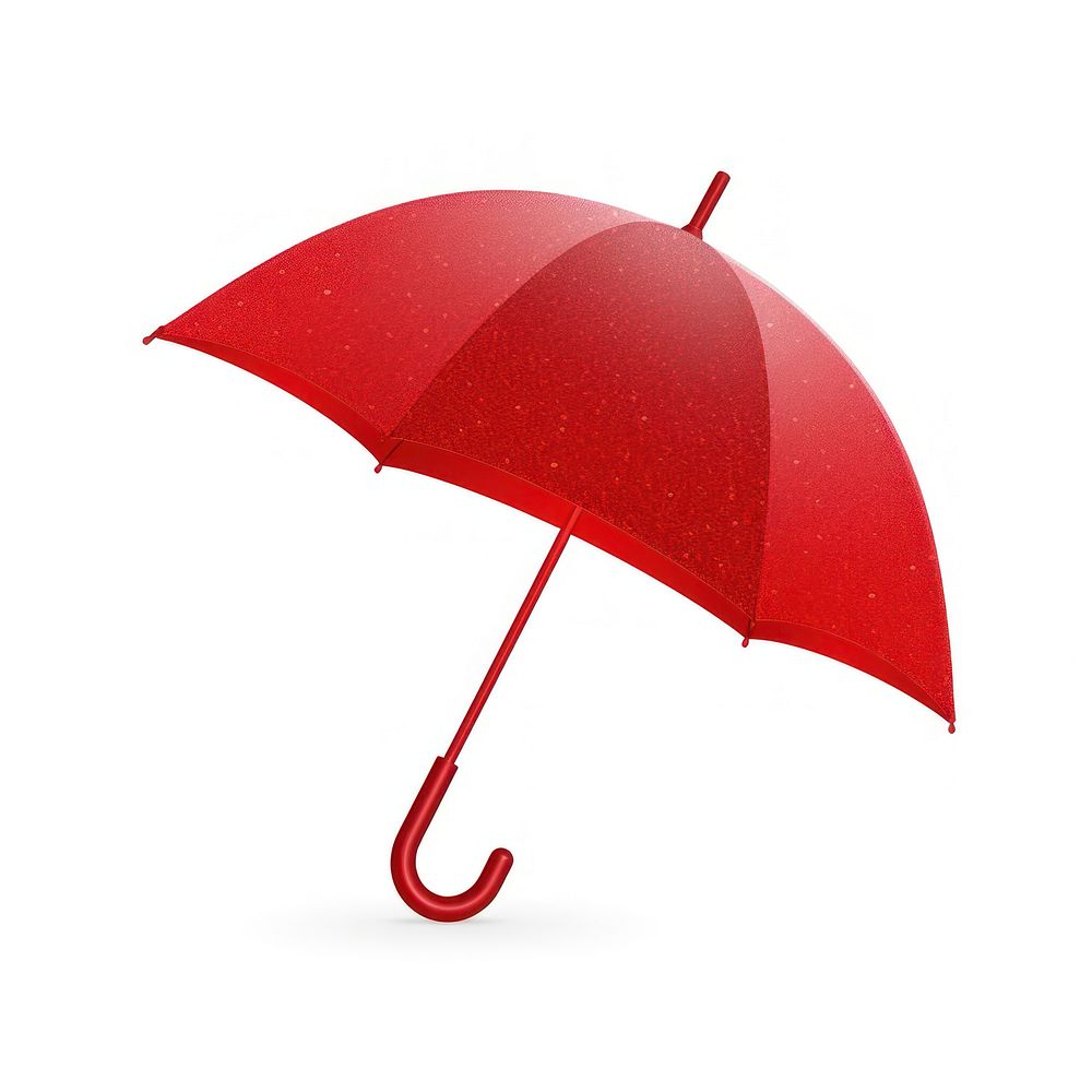 Red umbrella icon white background protection sheltering.