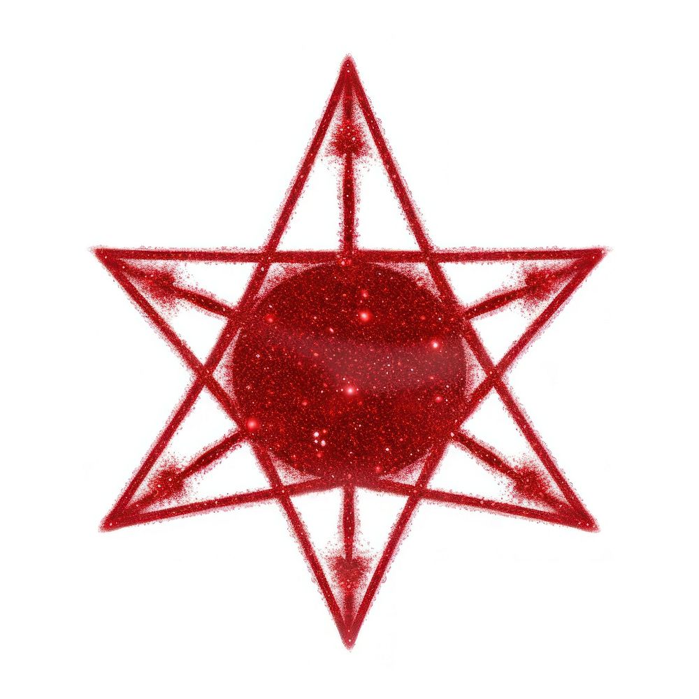 PNG Red octagram icon shape white background illuminated.