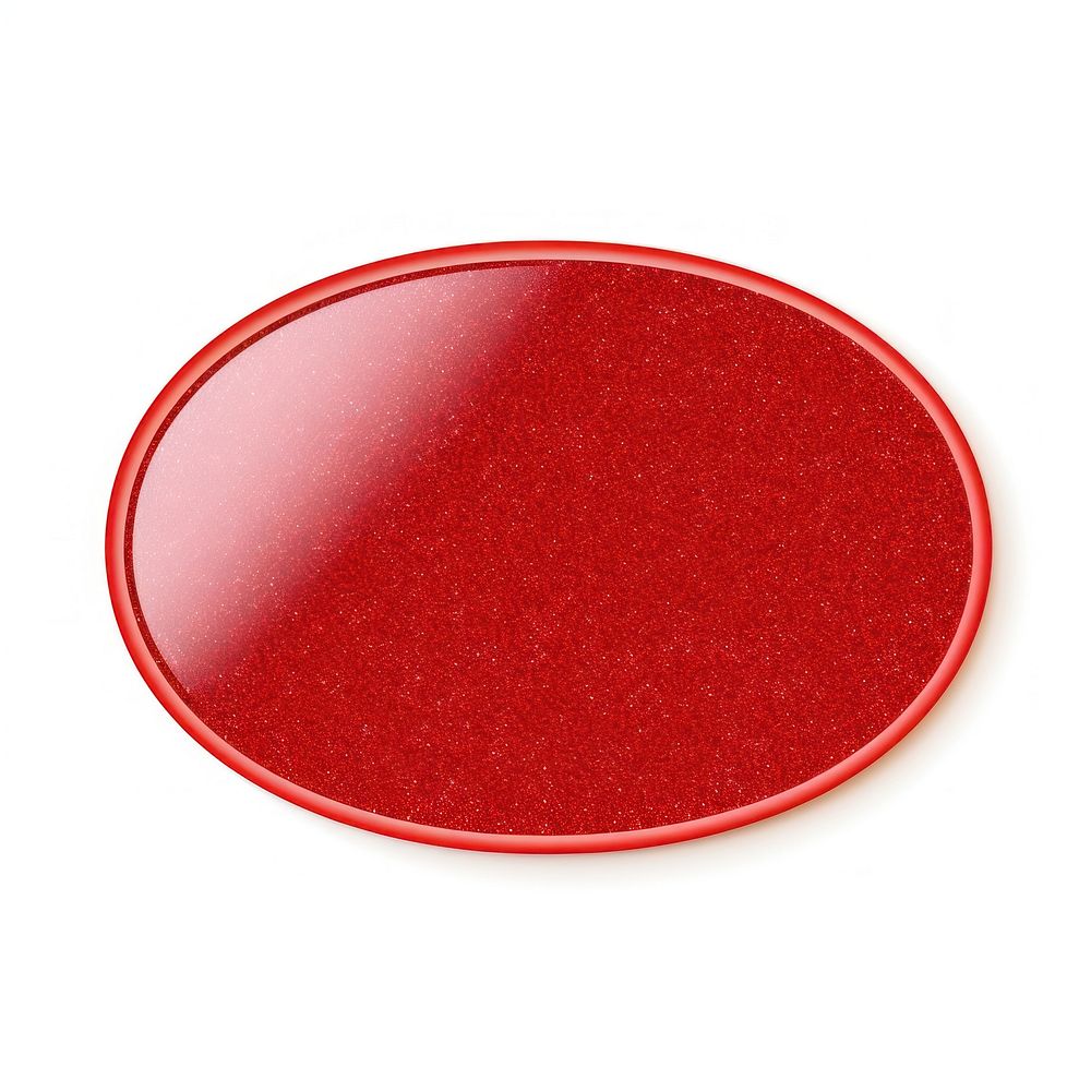 Red oval icon shape white background dishware.