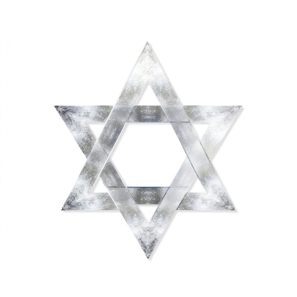 PNG Silver hexagram icon symbol shape white background.