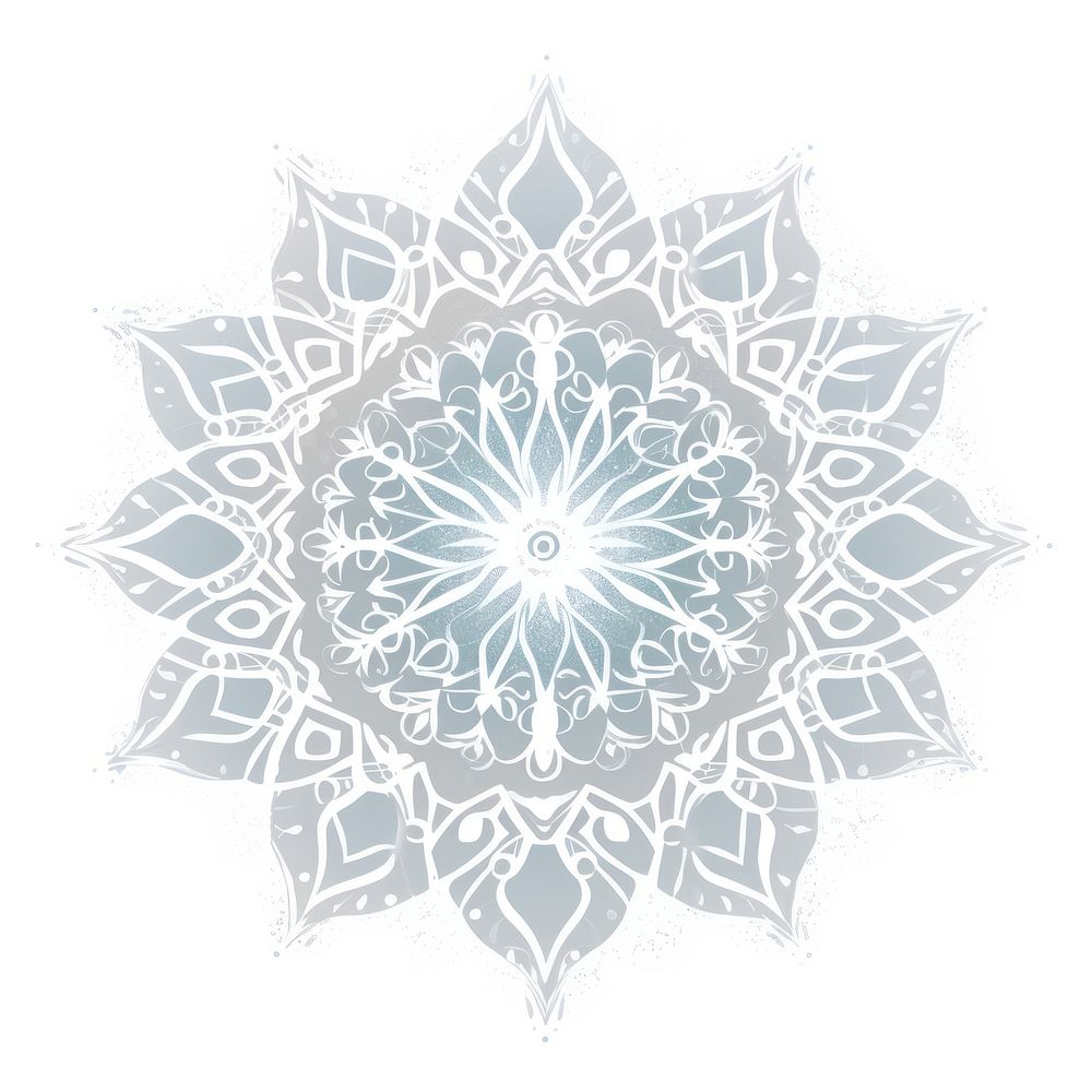 PNG Silver mandala icon backgrounds snowflake pattern.