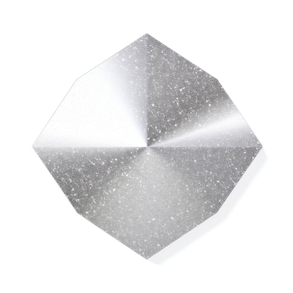 PNG Silver pentagon icon shape paper white background.