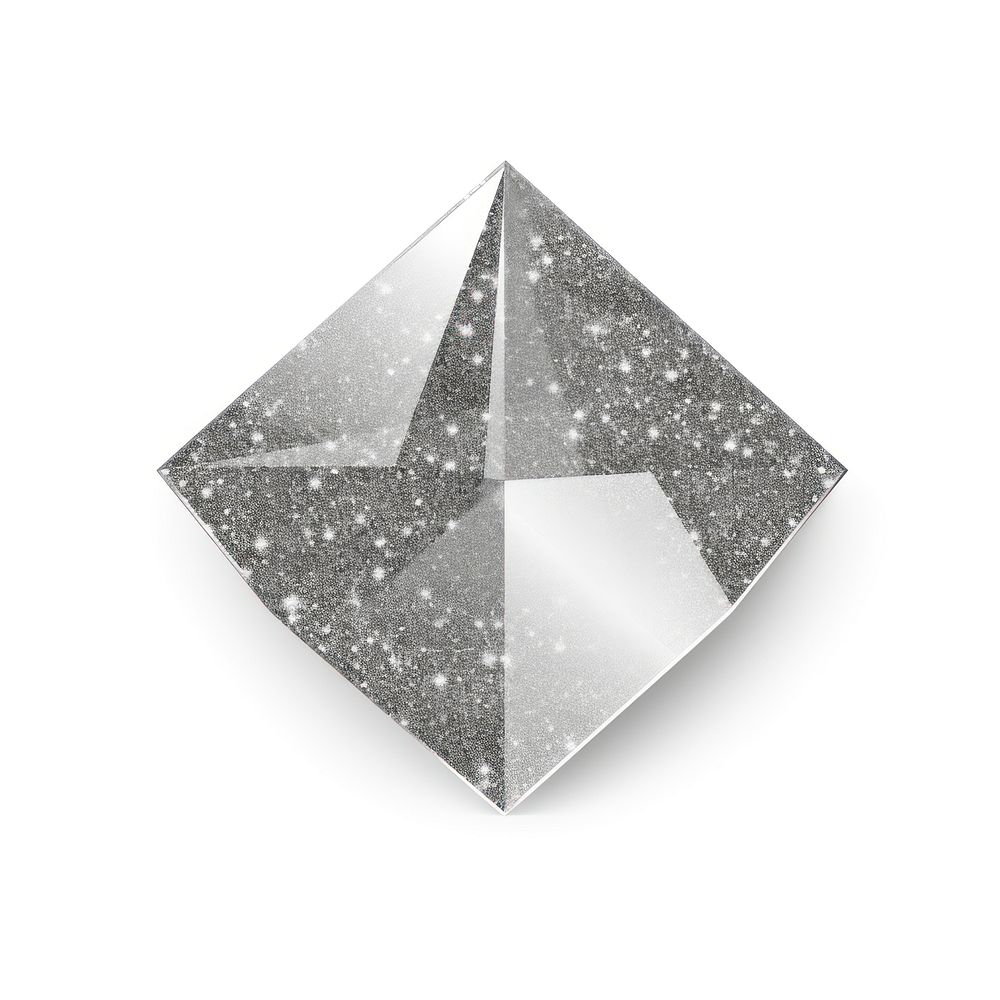 PNG Silver pentagon icon jewelry shape paper.