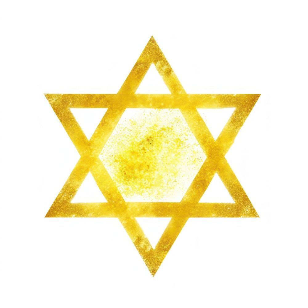 PNG Yellow hexagram icon symbol shape white background.