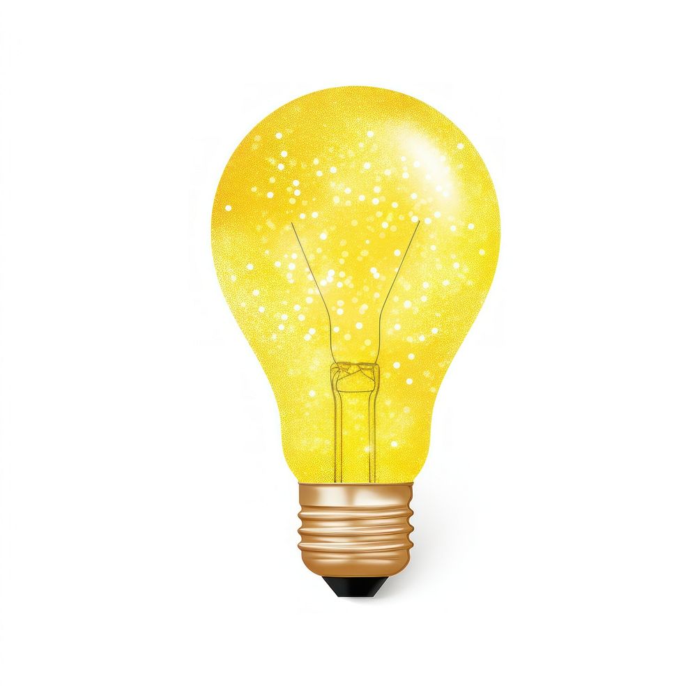 Yellow light bulb icon lightbulb white background electricity.