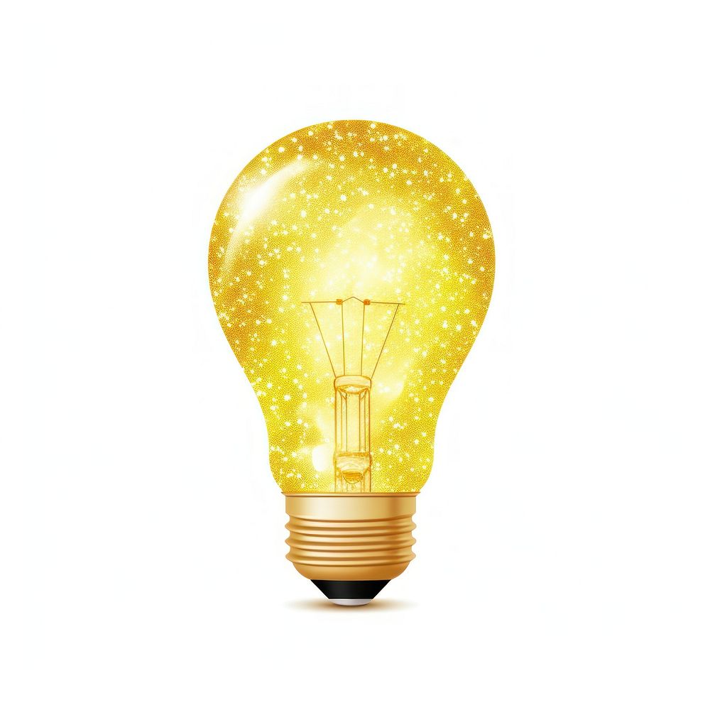Yellow light bulb icon lightbulb white background electricity.