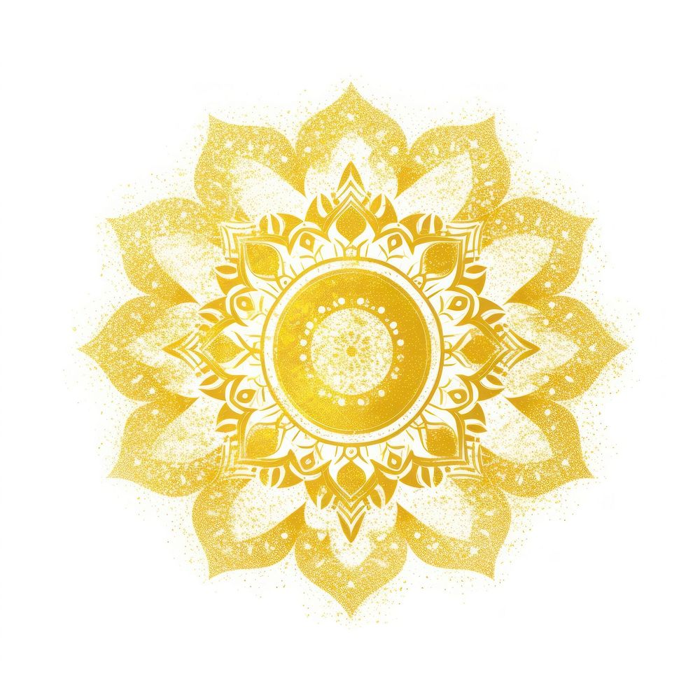 Yellow mandala icon backgrounds pattern shape.