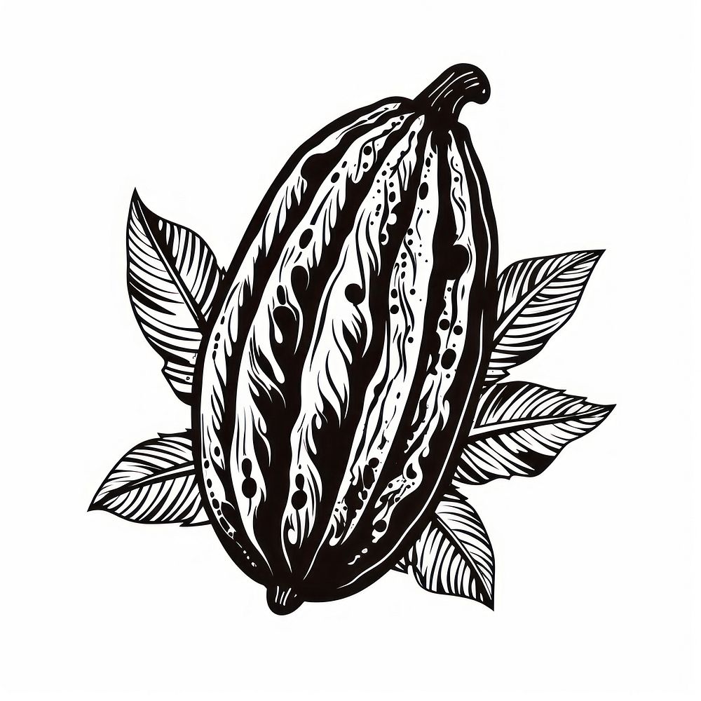 Cocoa pod's scientific illustration tattoo