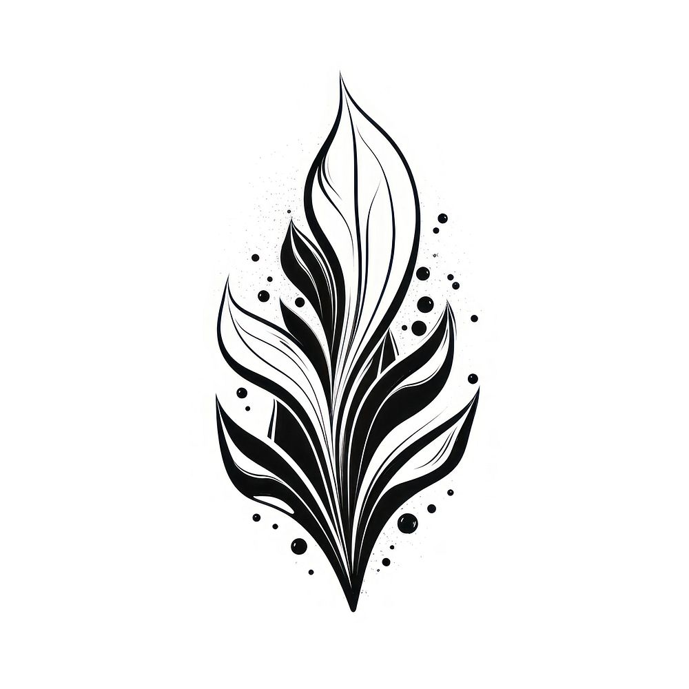 Plant logo pattern white.