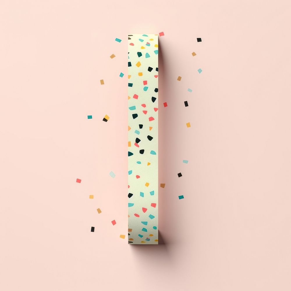 Terrazzo adhesive strip confetti celebration spotted.