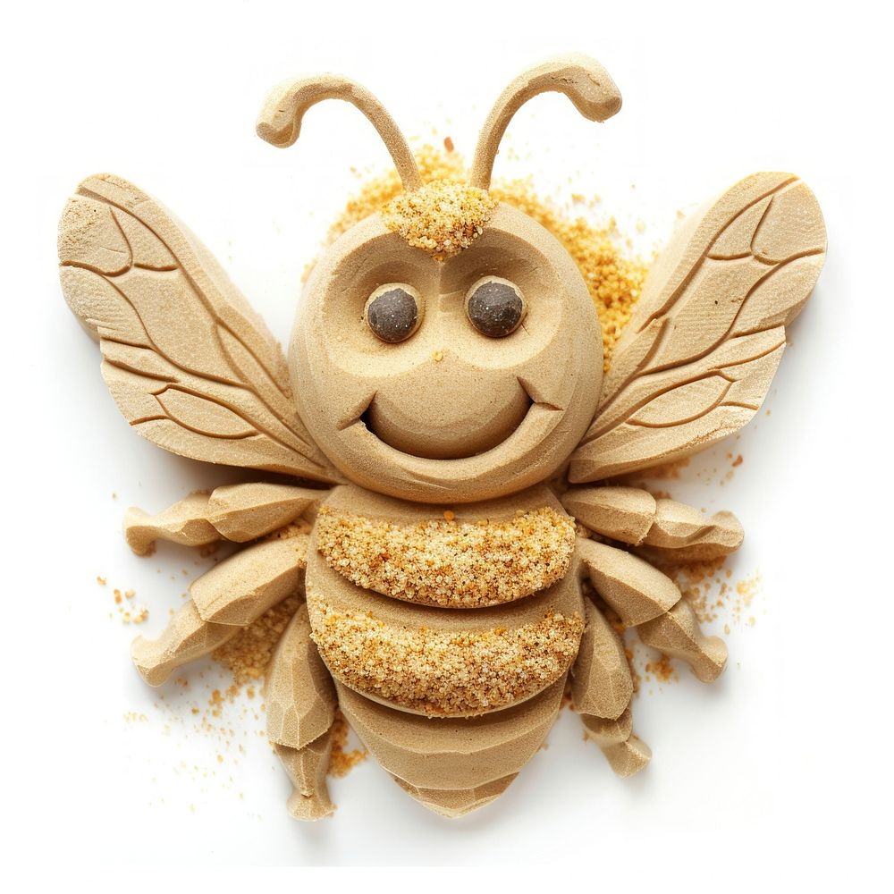Sand Sculpture bee cartoon food toy.