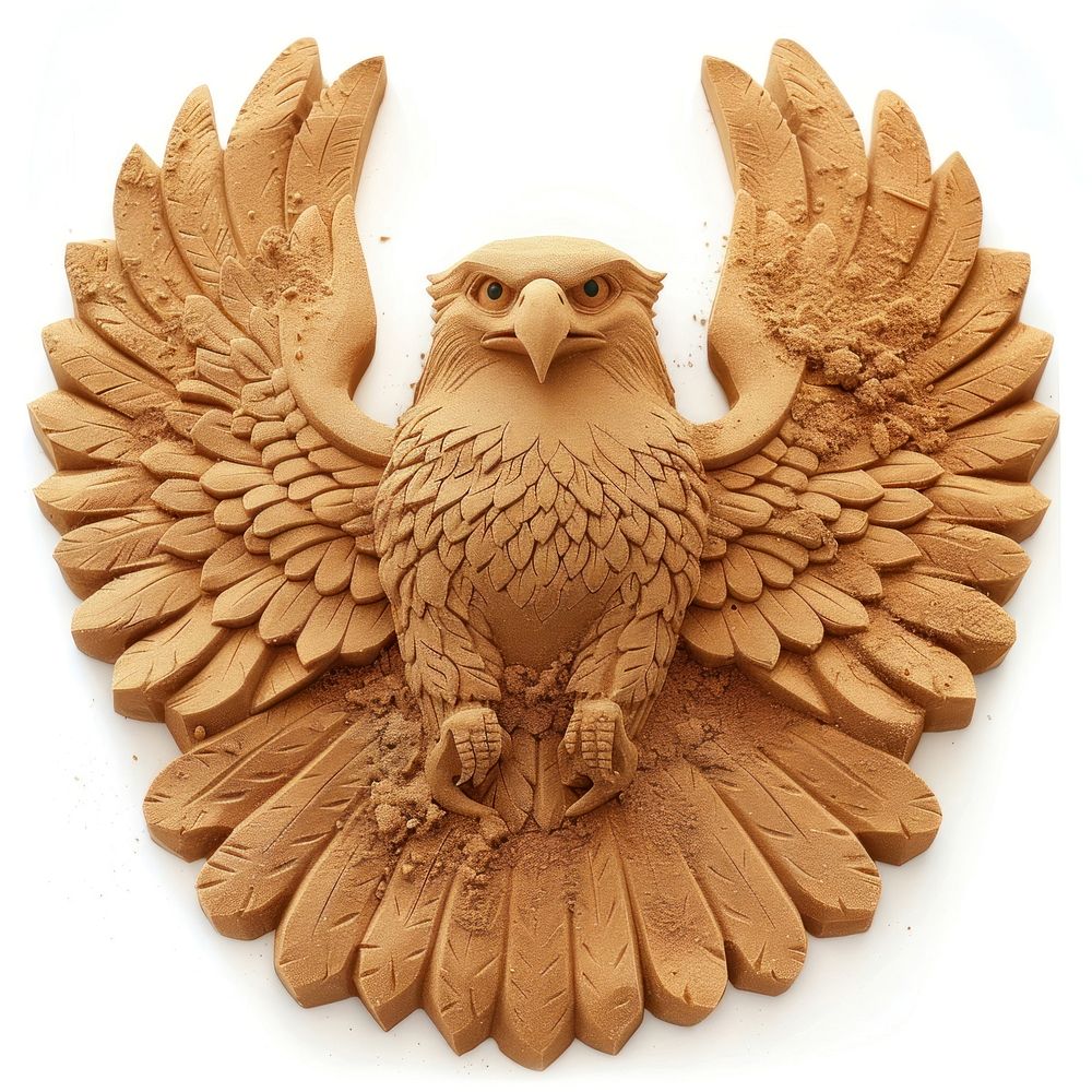 Sand Sculpture eagle animal bird art.