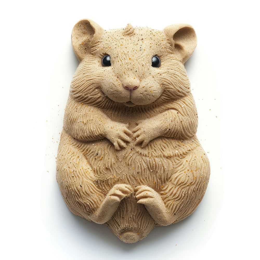Sand Sculpture hamster cartoon rodent mammal.