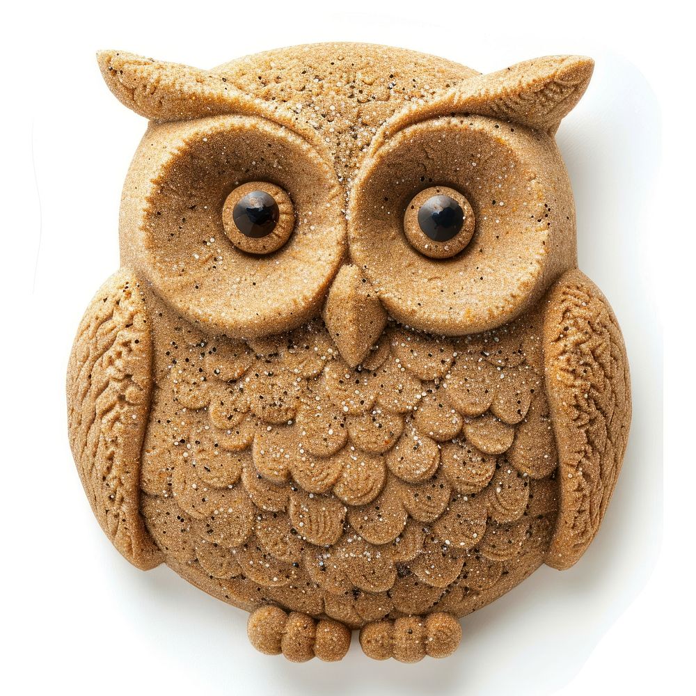 Sand Sculpture owl art cartoon animal.