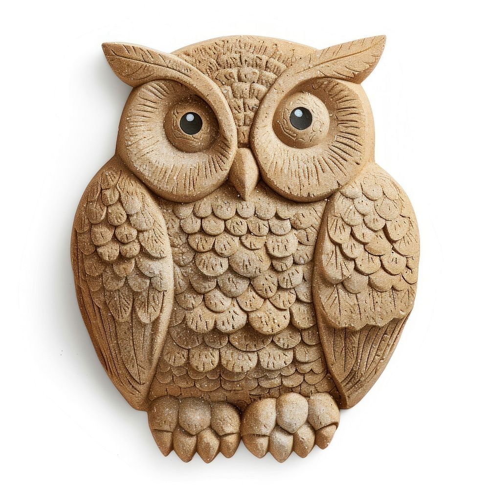 Sand Sculpture owl art sculpture cartoon.