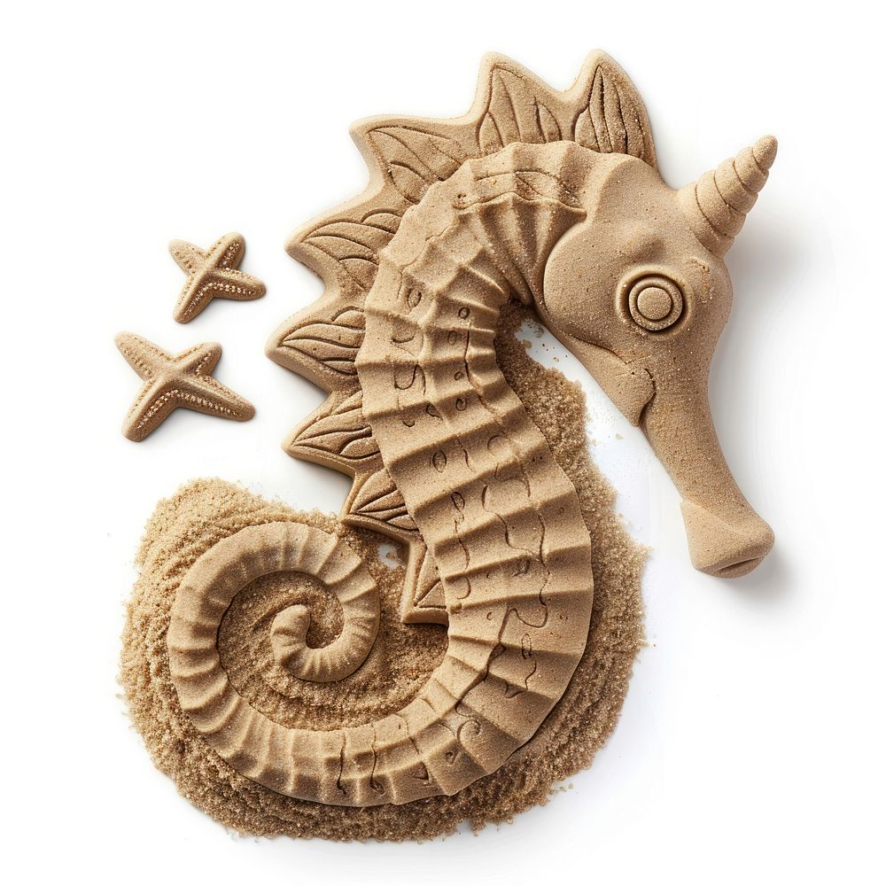Sand Sculpture seahorse cartoon animal sand.