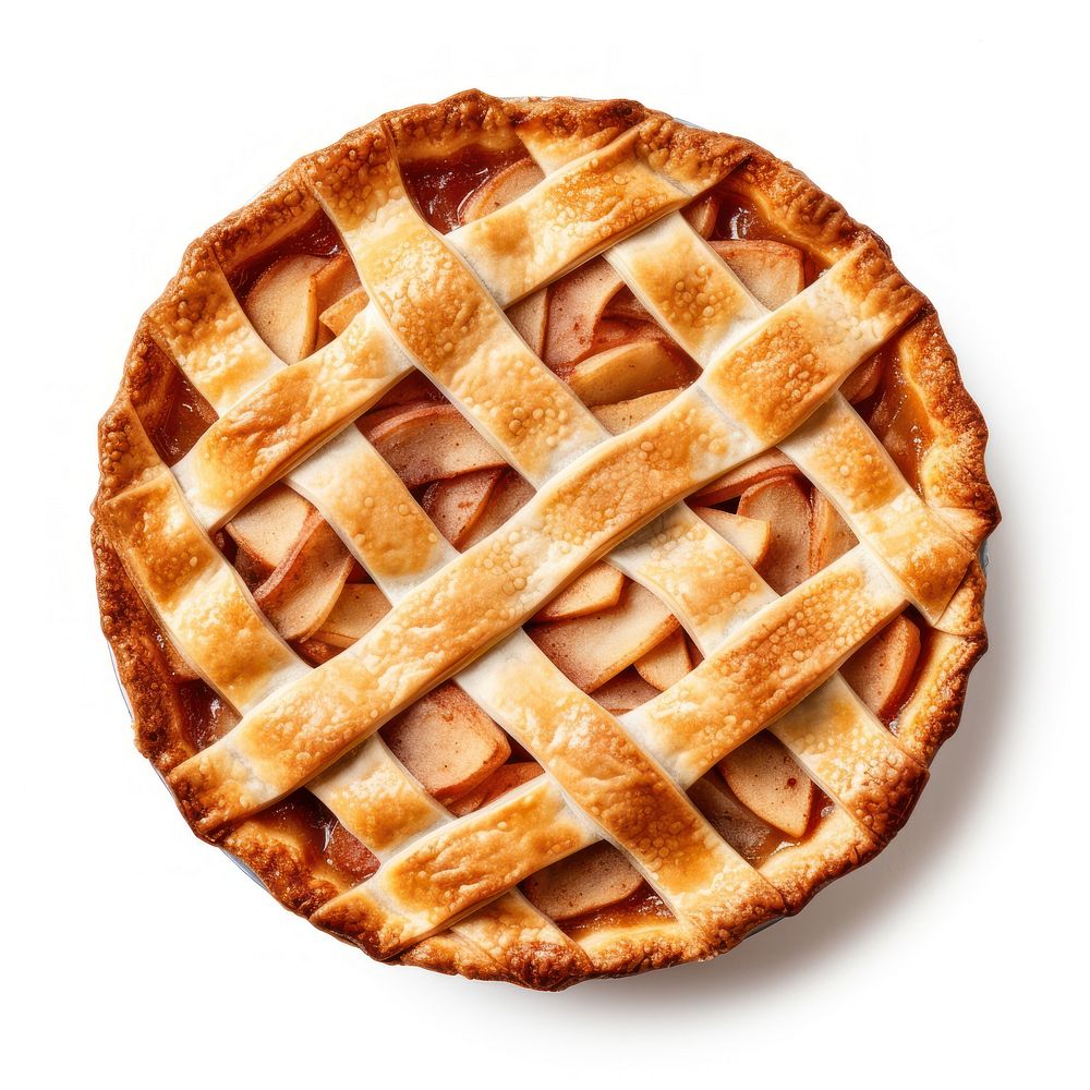 A piece of a pie dessert food white background.