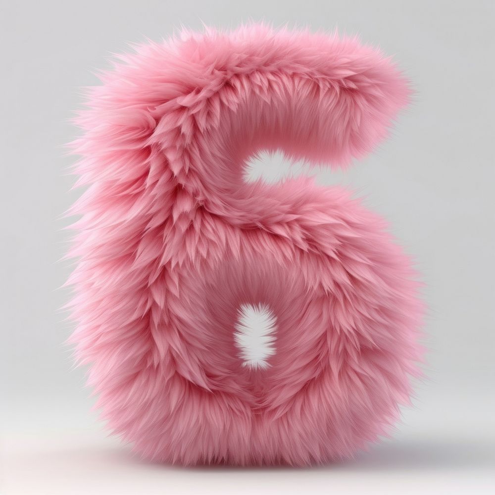 Fur letter 6 pink accessories accessory.