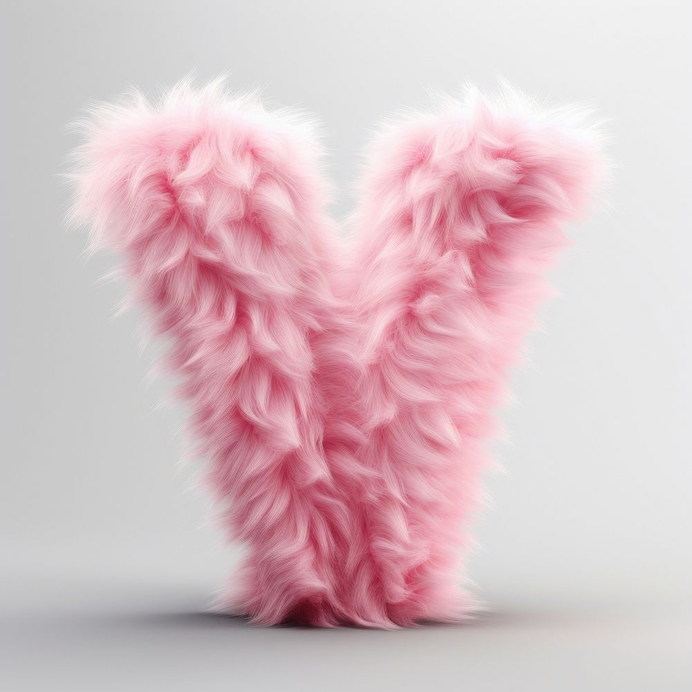 Fur letter V pink accessories accessory.