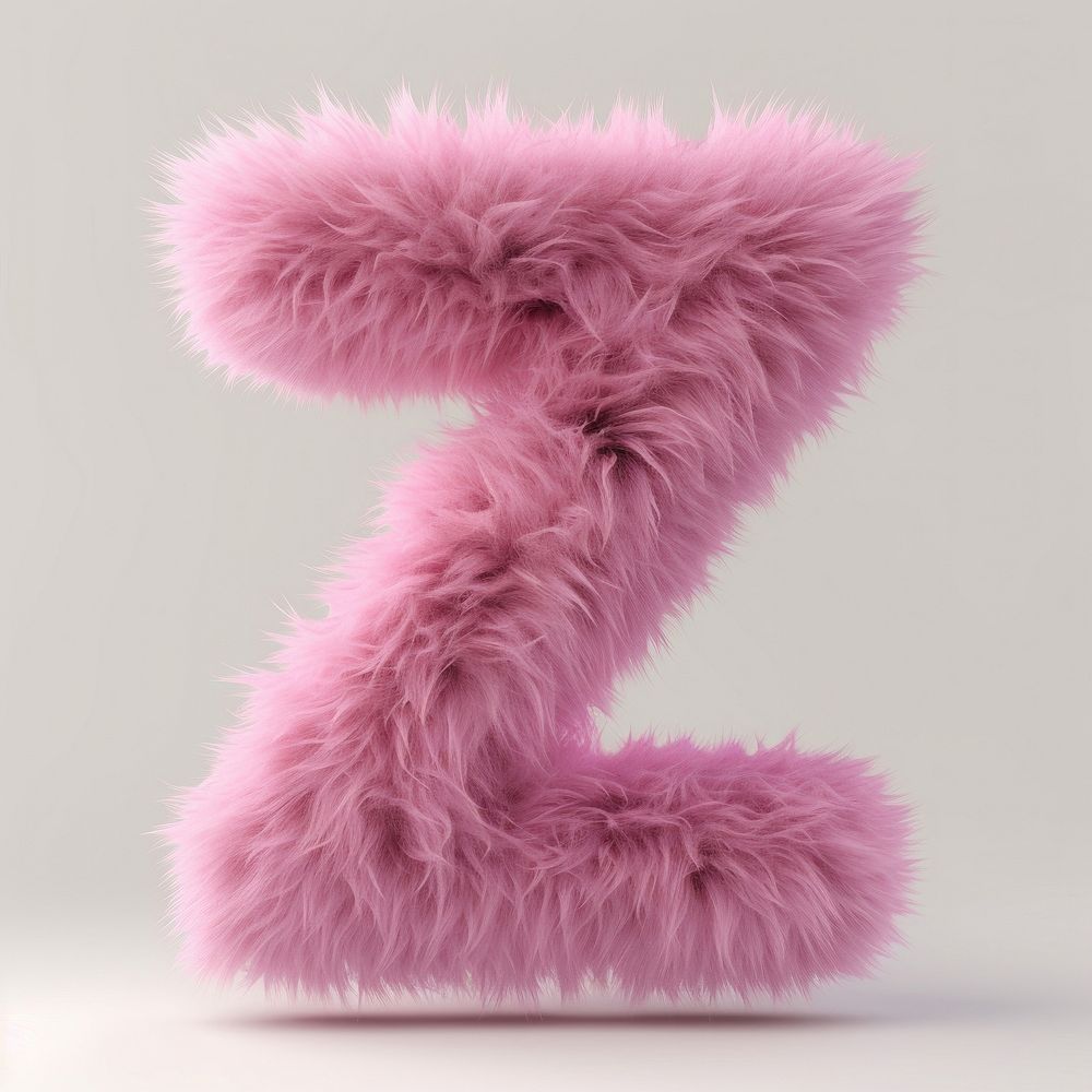 Fur letter Z pink accessories accessory.