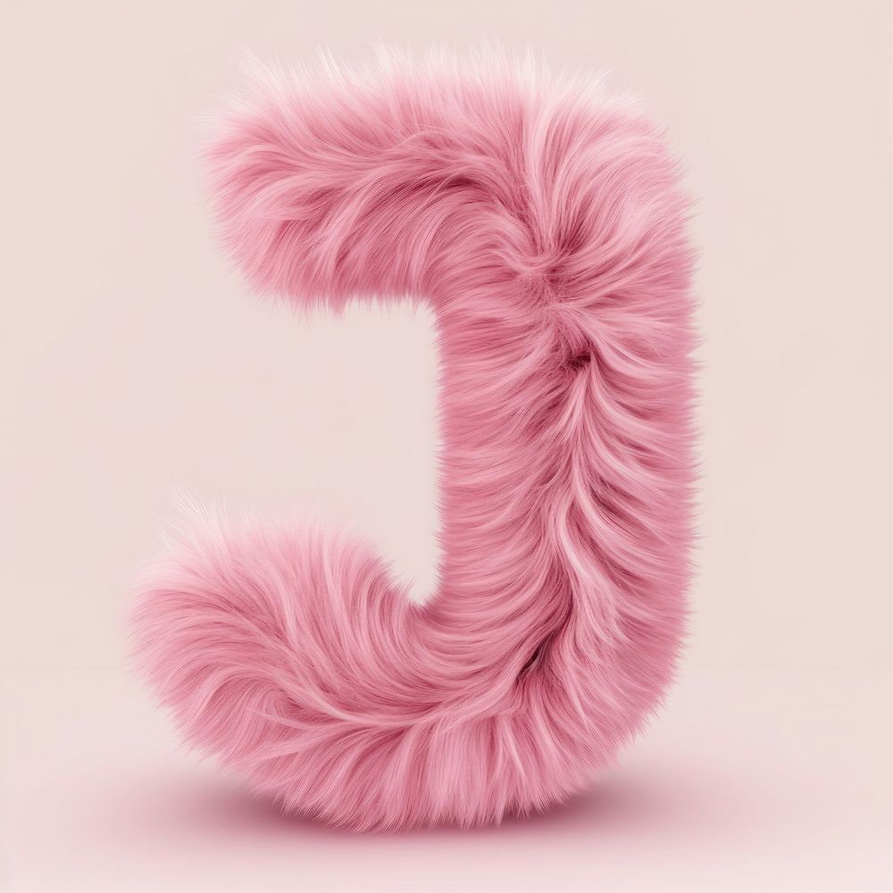 Fur letter J pink accessories accessory.