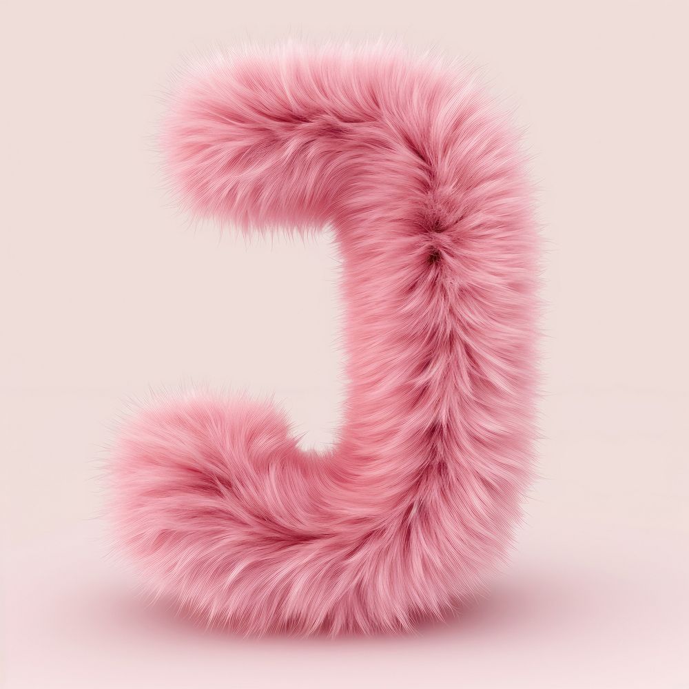 Fur letter J pink accessories accessory.