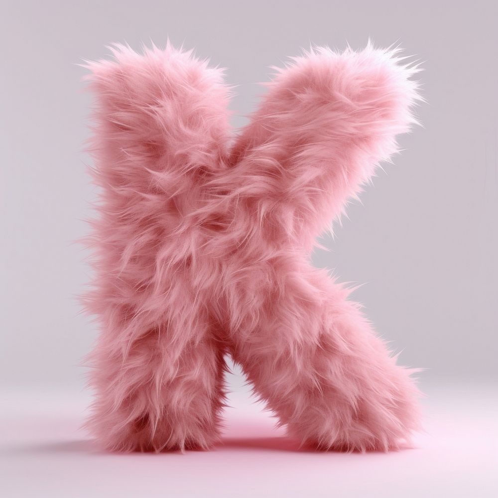 Fur letter K pink accessories accessory.