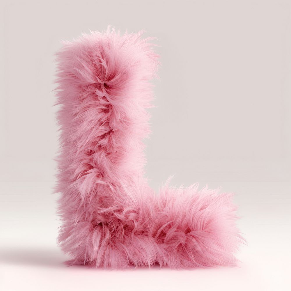 Fur letter L pink accessories accessory.