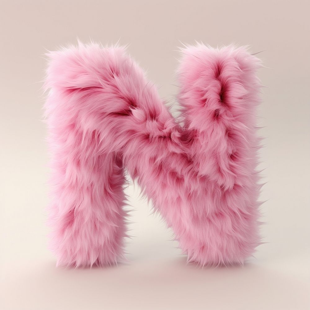 Fur letter N pink accessories accessory.