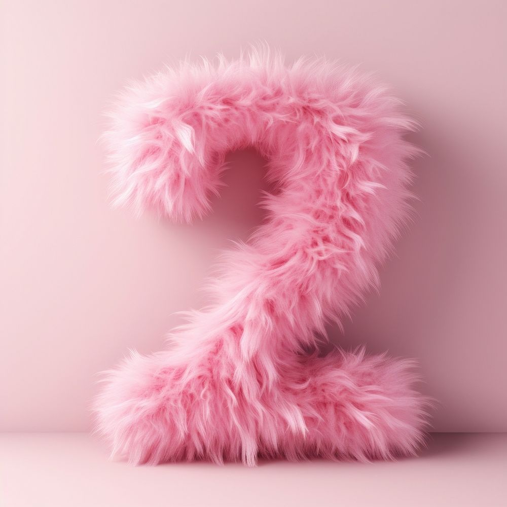 Fur letter number 2 pink accessories accessory.