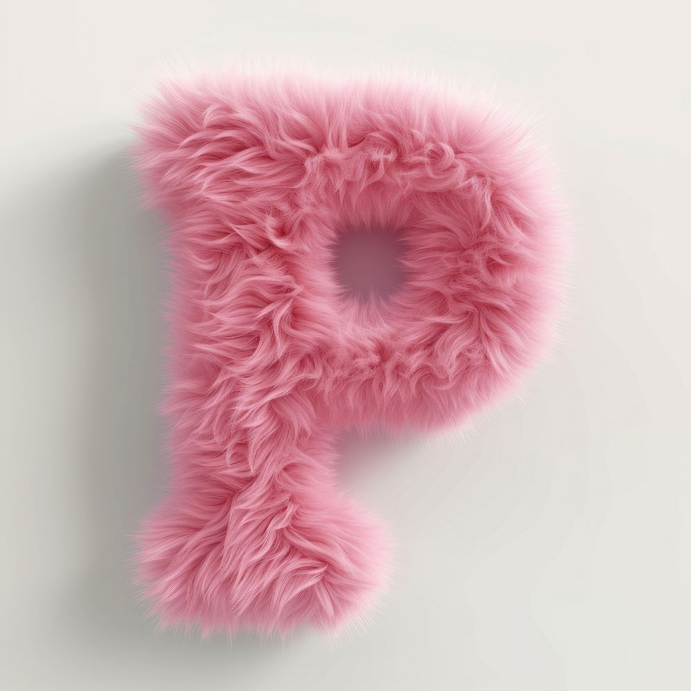 Fur letter P pink accessories accessory.