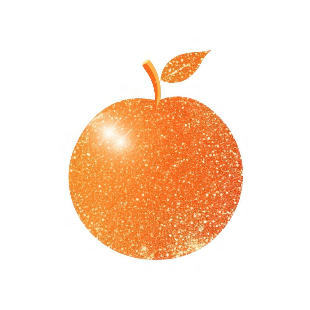Orange fruit icon apple plant food.