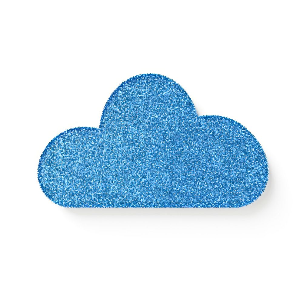 Blue cloud icon shape white background skating.