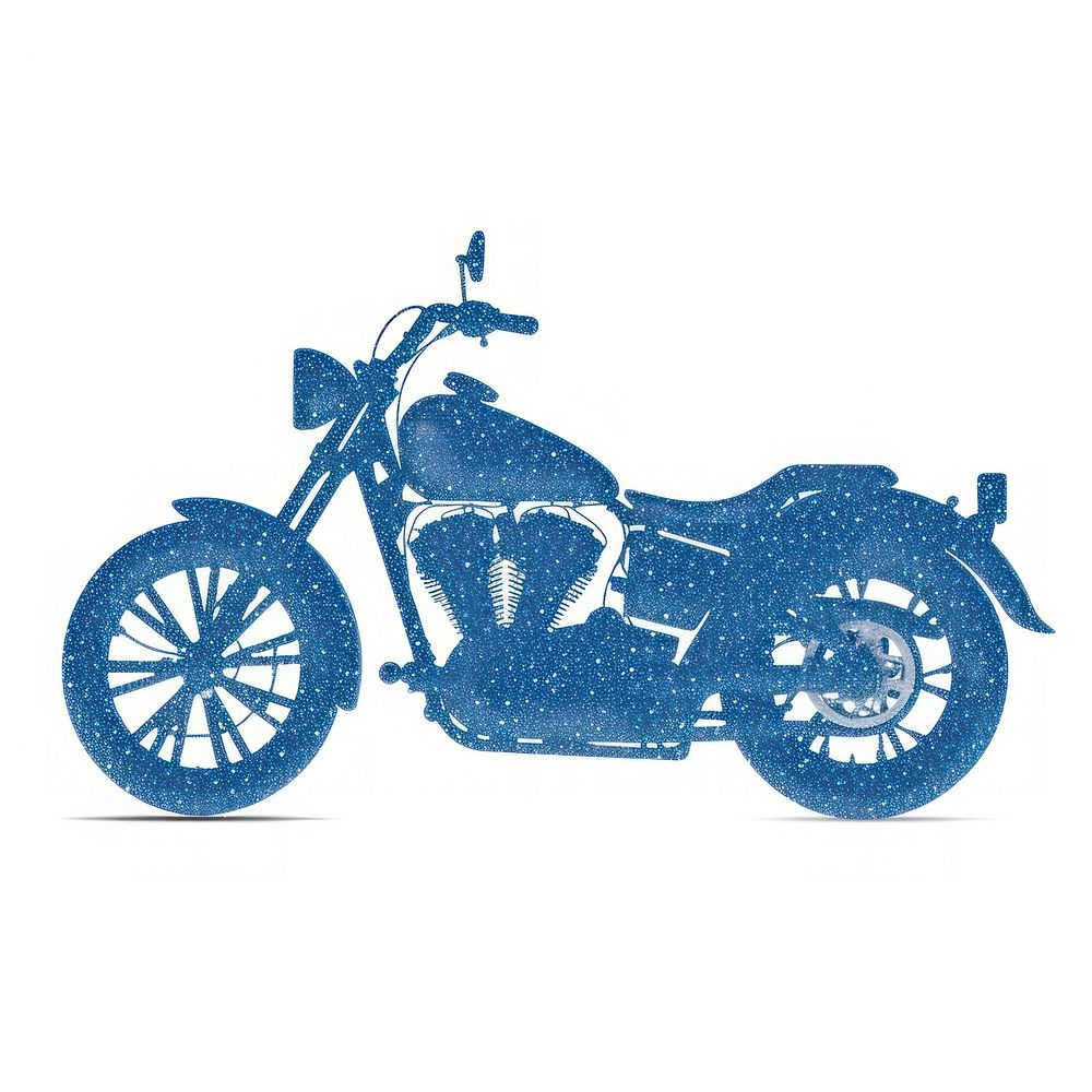 Blue motorcycle icon vehicle white background transportation.