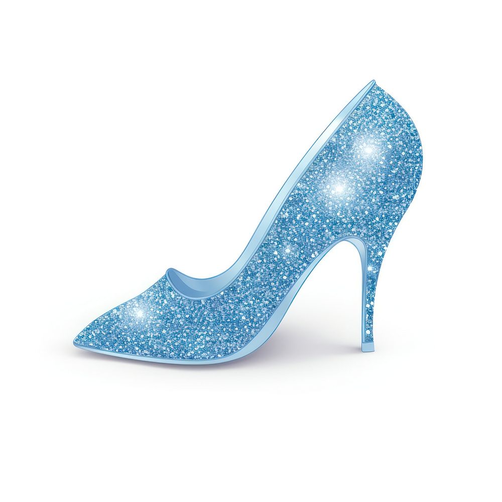 Blue shoe icon footwear white background elegance.