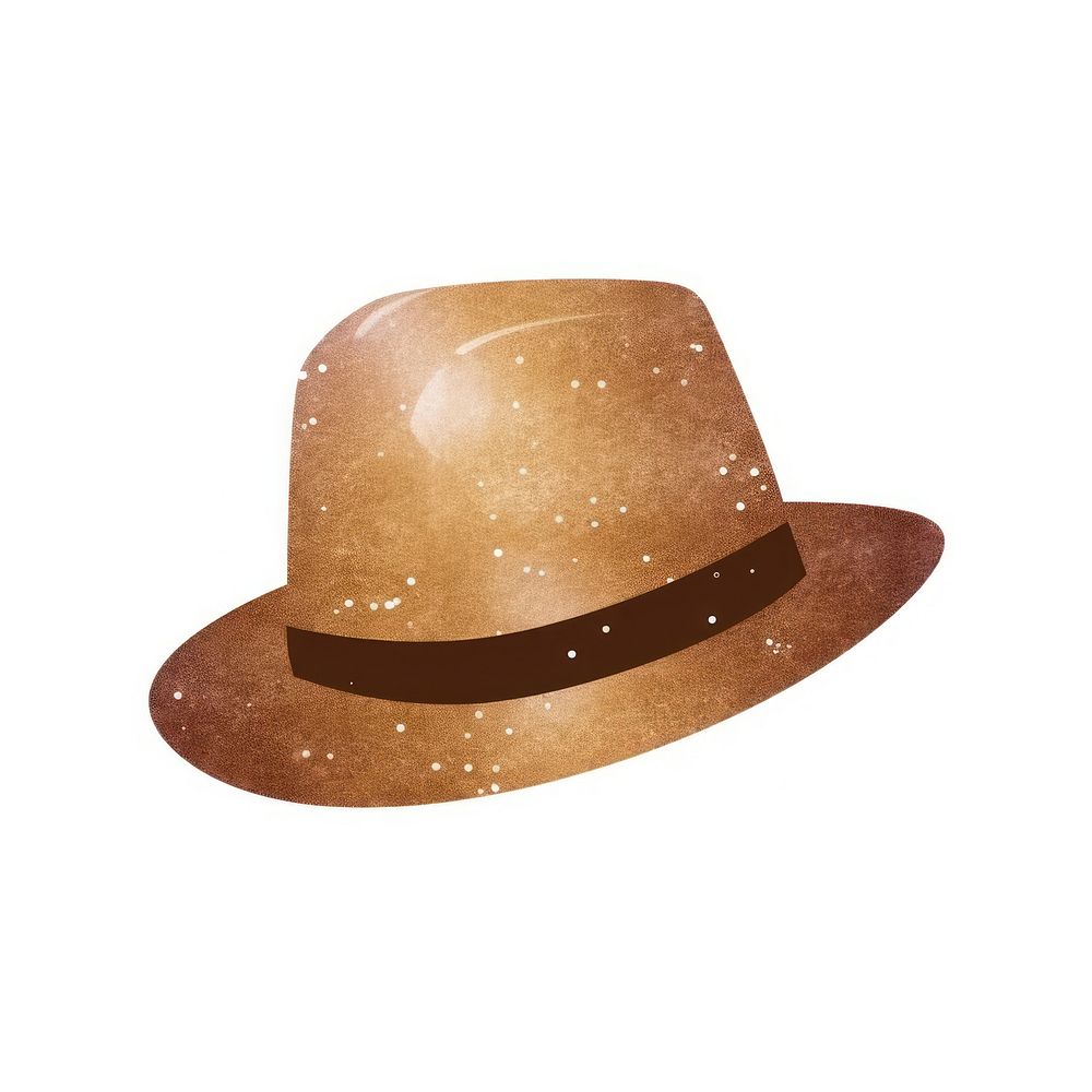 Brown hat icon white background headwear headgear.