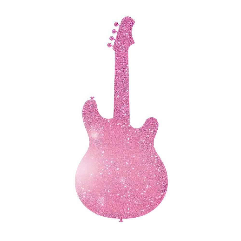 Pink guitar icon white background creativity magenta.
