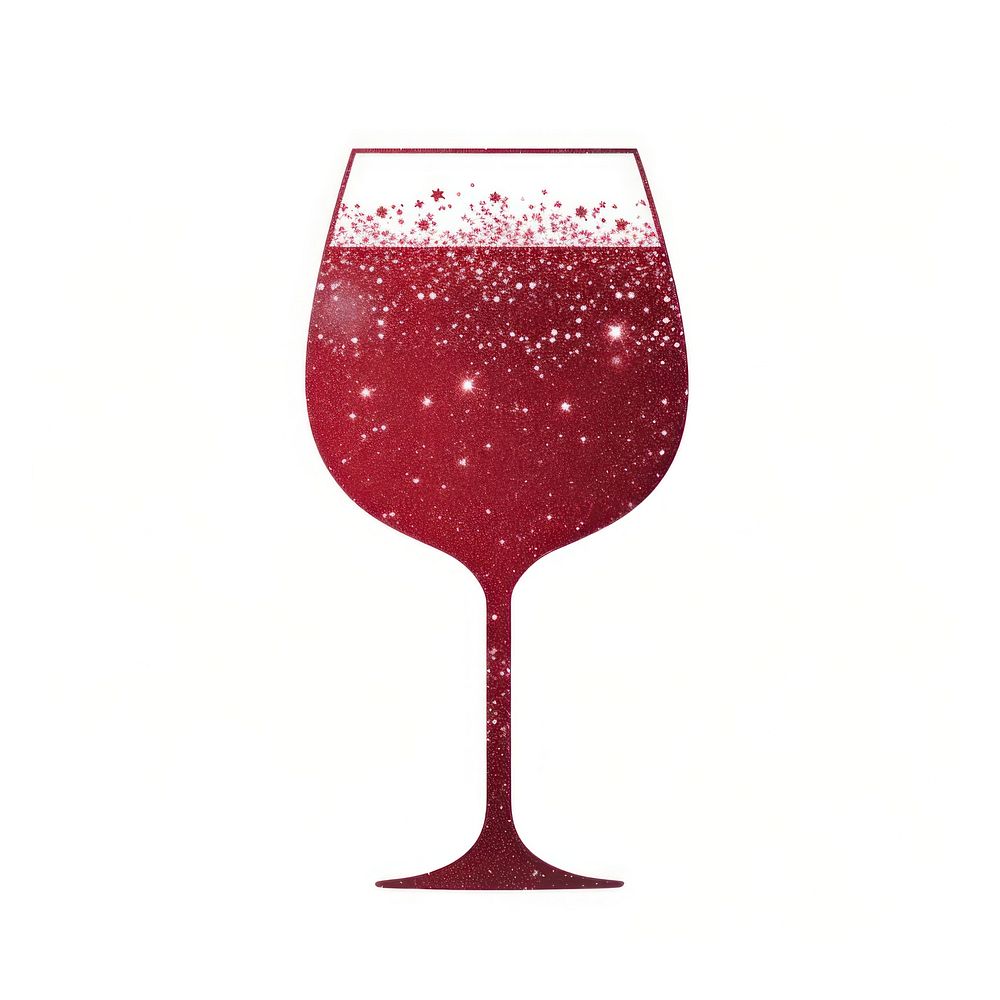 Red wine icon glass drink white background.