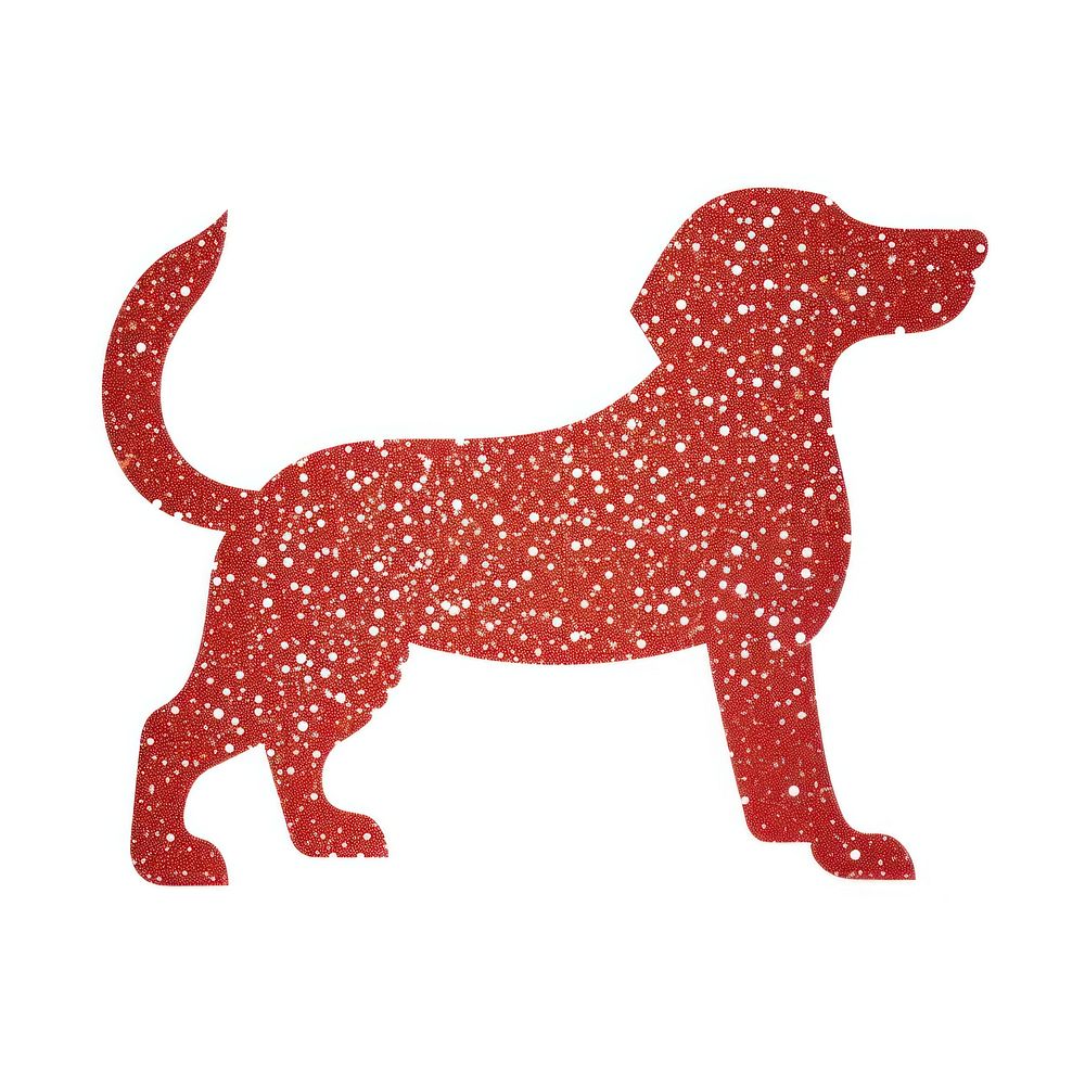 Red dog icon animal mammal pet.