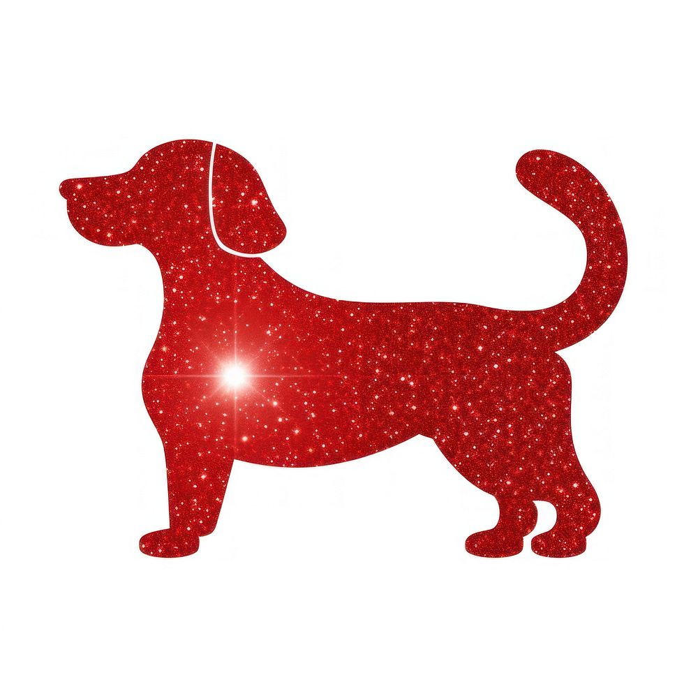 Red dog icon mammal animal light.