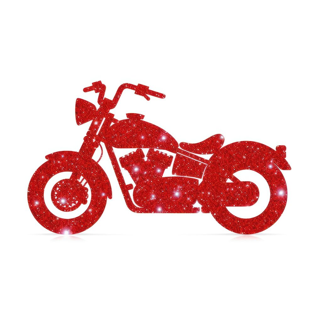 Red motorcycle icon vehicle white background transportation.