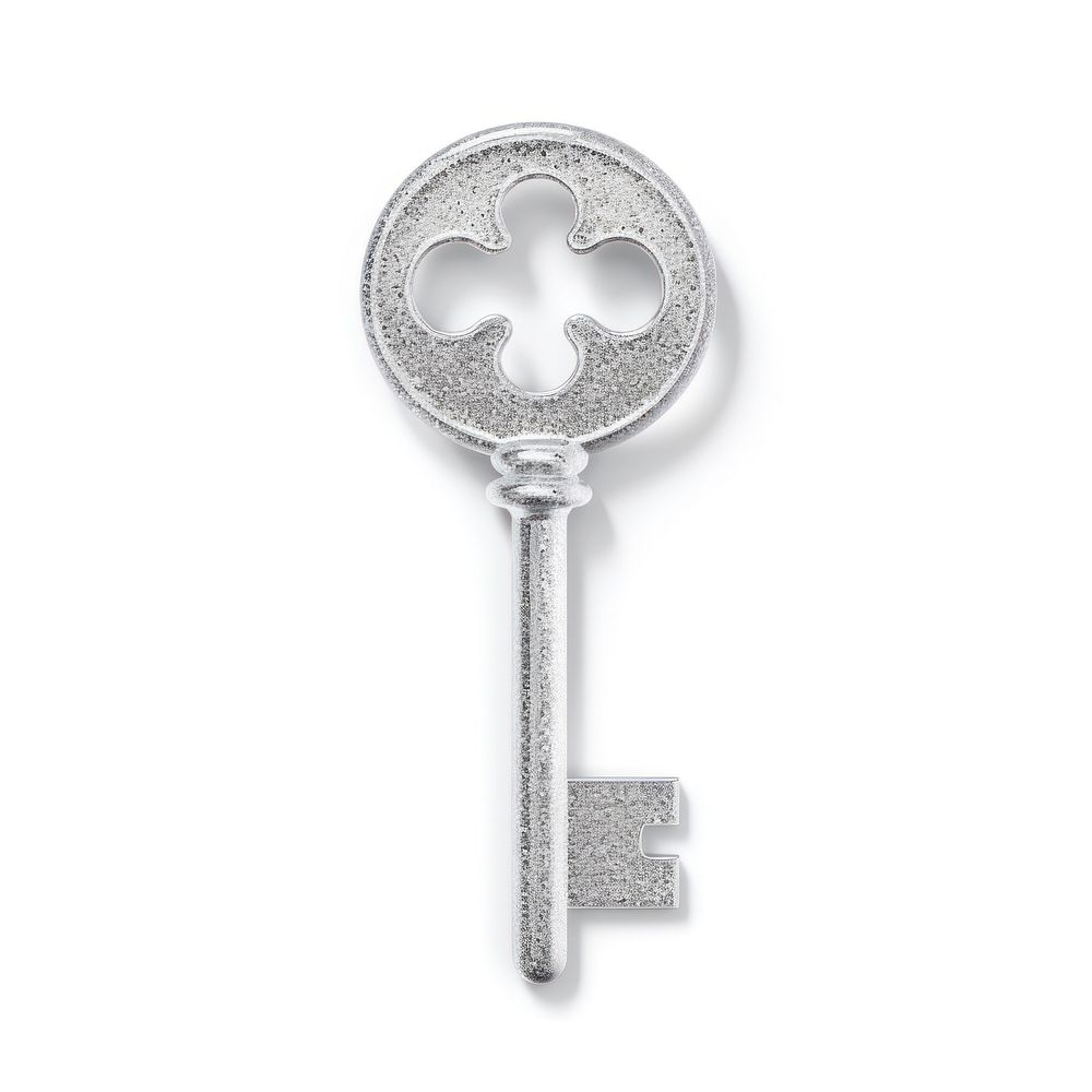 Silver sol key icon pendant jewelry symbol.