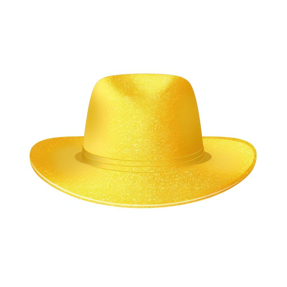 Yellow hat icon sombrero white background headwear.