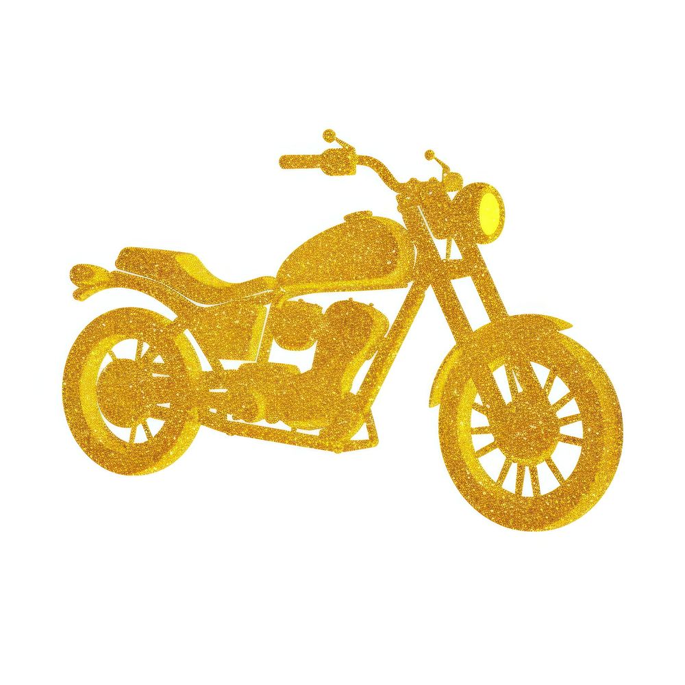 Yellow motorcycle icon vehicle wheel tire.