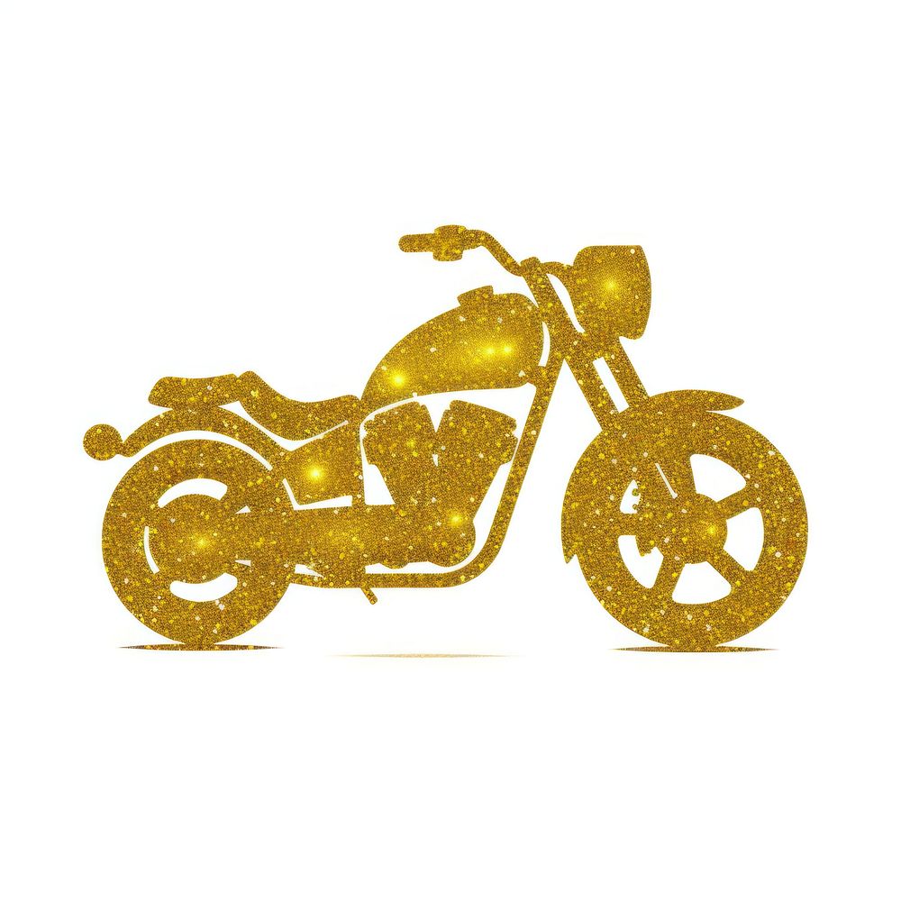 Yellow motorcycle icon vehicle wheel white background.