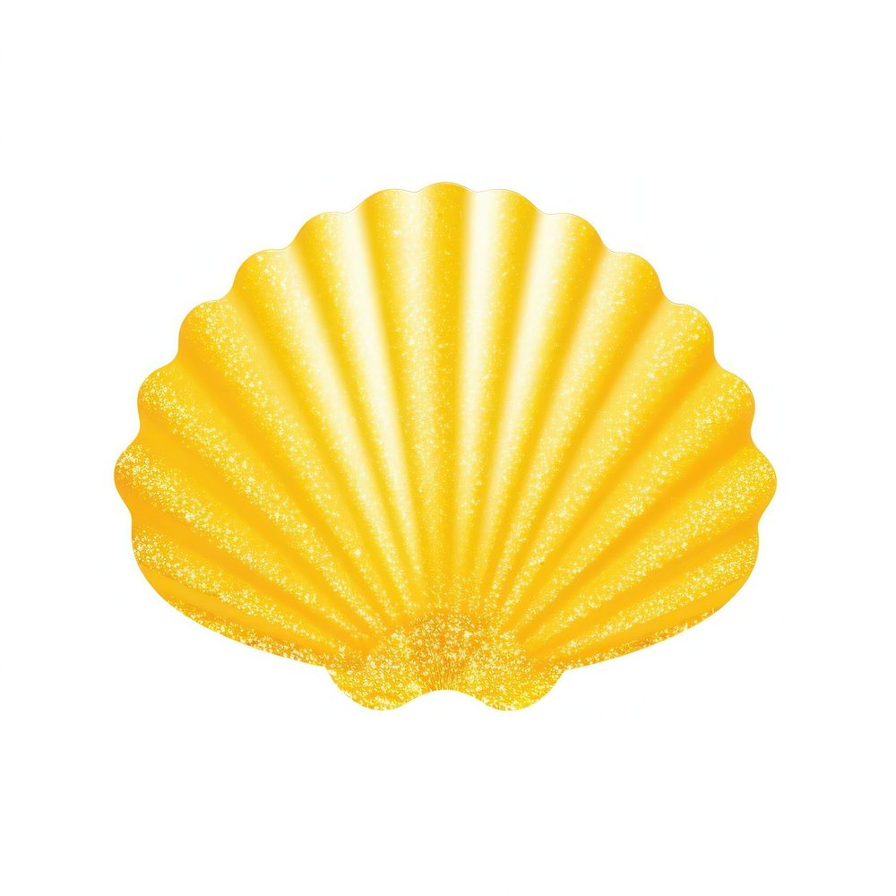 Yellow sea shell icon white background invertebrate astronomy.