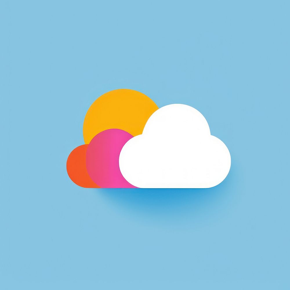 Minimal Abstract Vector illustration of a cloud outdoors logo astronomy.