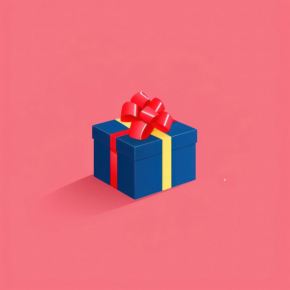 Minimal Abstract Vector illustration of a gift box celebration anniversary decoration.