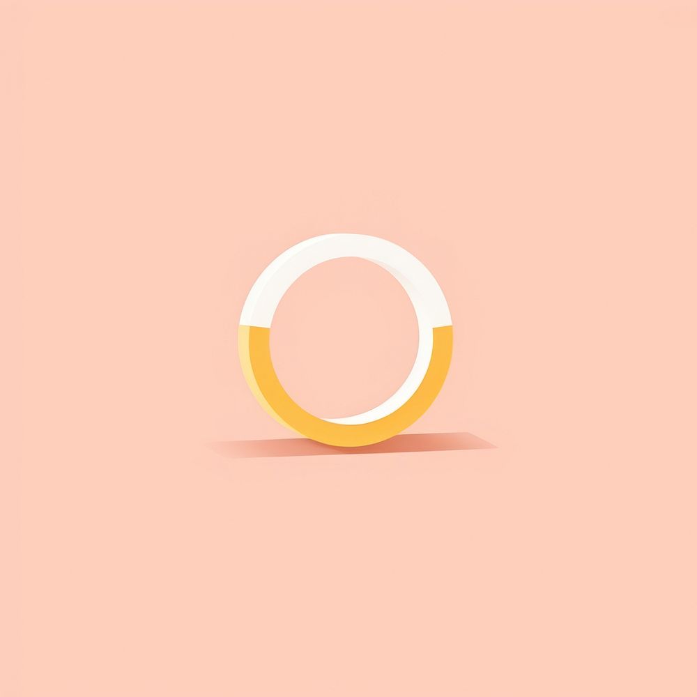 Minimal Abstract Vector illustration of a jewelry logo ring accessories.
