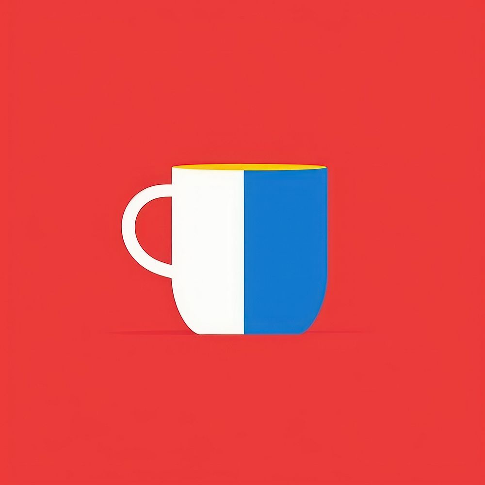 Minimal Abstract Vector illustration of a mug coffee drink logo.